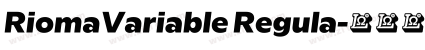 RiomaVariable Regula字体转换